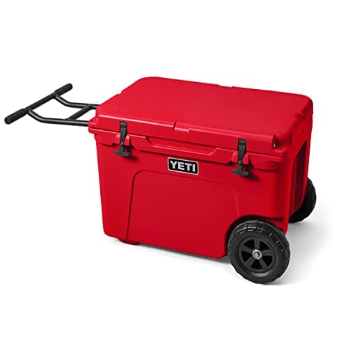 Yeti Tundra Haul Hard Wheeled Cooler Rescue Red — view 2