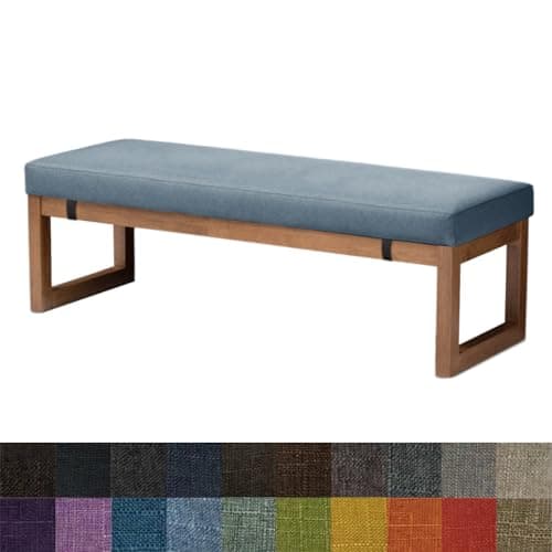 Kimgull Bench Cushions Indoor Sofa Seat Pad Dining Shoes Stadium Patio Furniture Garden Hallway Camper Mat, 39.4X19.7X1.97In,Sky Blue