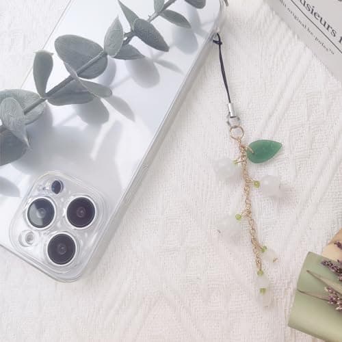 Homvog 1-4PCS Cute Phone Charms Aesthetic Y2K Cell Phone Charms Strap Pink Strawberry Butterfly Star Phone Charm Y2K Accessories for Phone Bag Keychain Airpods Camera Pendants Decor, metal — view 3