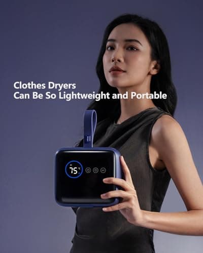 Portable Compact Clothes Dryer, Global Voltage Travel Dryer, Unique Design with 4 Drying Modules, 36-Decibel Silent design, Quiet Efficient Portable Drying System for Home, Travel & Dorm