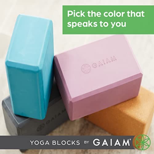 Gaiam Yoga Block, EVA Foam for Balance & Stretch (2 Blocks, Lagoon) — view 2
