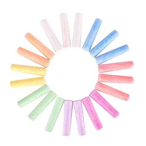 Sunny Days Entertainment Sidewalk Chalk Set for Kids with Storage, Washable, Jumbo Colored Chalk for Outdoor Play and Chalkboard Art - Ages 3+ (20 Pieces, Multicolor) — view 4