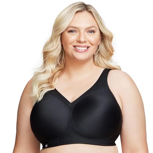 Glamorise Women's Full-Figure Sports Bra, Black, 42DD — view 6
