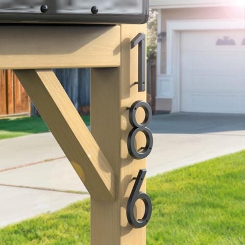 6" Floating House Number for Outside, Metal Modern House Numbers, 3D Modern Mailbox Number, House Address Signs with Nail Kit, Waterproof and Rustproof (6) — view 4