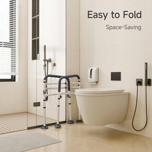 Loyoda Toilet Safety Frame for Seniors, Adjustable Toilet Safety Rail — view 4