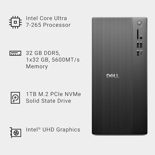 Dell Tower Desktop, Intel Core Ultra 7-265, 32GB RAM, Windows 11 Home — view 9