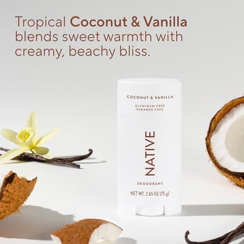 Native Deodorant Contains Naturally Derived Ingredients, 72 Hour Odor Control, Deodorant for Women and Men, Aluminum Free, Coconut & Vanilla 2.65oz — view 3