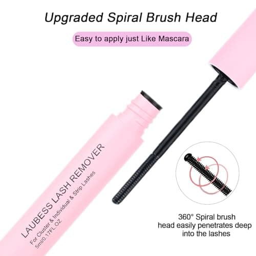 Lash Remover for Eyelash Extensions Lash Glue Remover Cluster Lashes Kit DIY Lash Extension Remover Eyelash Glue Remover Lash Clusters Eyelash Extension Kit Individual Lashes Remover 5ml