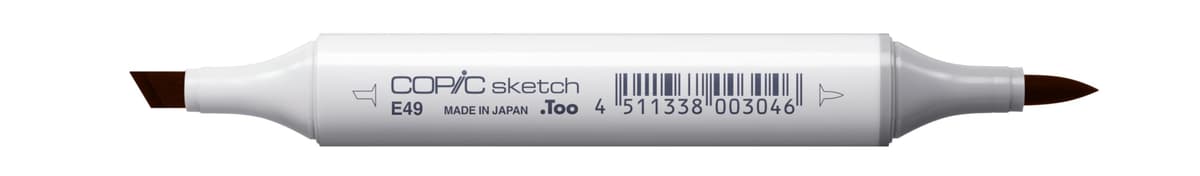 Copic Sketch Coloured Marker Pen - (E-49) Dark Bark, For Art & Crafts, Colouring, Graphics, Highlighter, Design, Anime, Professional & Beginners, Art Supplies & Colouring Books — view 4