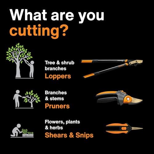 Fiskars Bypass Pruning Shears, 5/8" Cut Capacity Gardening Scissors, Self-Cleaning Sap Groove Prevents Sticking, Non-Slip Grip for Cutting Stems & Branches, Sharp Steel Blades w/ Low-Friction Coating — view 8