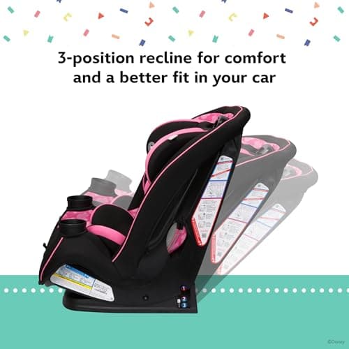 Disney Baby Grow and Go All-in-One Convertible Car Seat, Infant to Toddler Carseat, Midnight Minnie 2 — view 3
