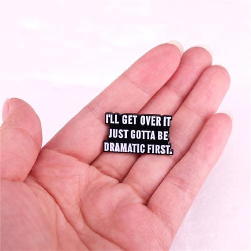 yangjinyu l'll Get Over It Just Gotta Be Dramatic First Enamel Brooch Inspiring Letter Enamel Pin Funny Quotes Enamel Collar Pin Perfect For Accessorizing Clothing, Bags, Jackets, Hats — view 2