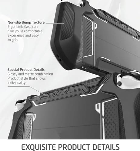 Mumba Dockable Case for Nintendo Switch OLED 2021, [Blade Series] TPU Grip Protective Cover Accessories Compatible with Nintendo Switch OLED and Joy-Con Controller (Black) — view 5