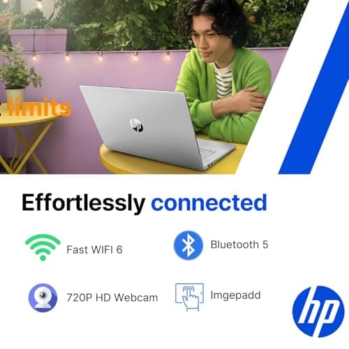 HP Touchscreen Laptop • 15.6 FHD IPS Display • 2026 Edition • AMD Ryzen 5 7520U • 8GB LPDDR5 • 256GB PCIe SSD • Copilot AI • Wi-Fi 6 • Numeric Keypad • Windows 11 • for Business & Student • w/o Mouse — view 5