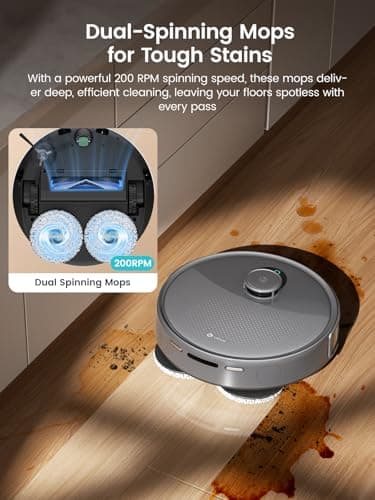 Lefant M3 Max Robot Vacuum and Mop, 20000Pa Suction, 90-Day Self-Emptying, Obstacle Avoidance, Auto Mop Washing&Drying, All-in-One for Pet Hair Carpet, 5G WiFi — view 4