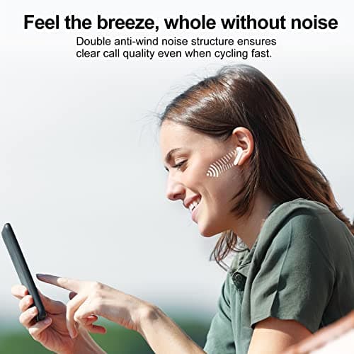 Wireless Earbuds, Bluetooth 5.3 Headphones HiFi Stereo, Mini in-Ear Bluetooth Earbuds, Wireless Earphones with 4 ENC Noise Cancelling Mic, IP7 Waterproof, LED Display, Touch Control Ear Buds, White — view 5