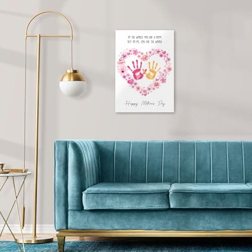 MIKAYENUS Happy Mother's Day Handprint Craft & Art Activity - DIY Handprint Gifts For Grandparents, Mom From Kid, Son, Daughter - First Mothers Day Gifts For Mom From Kids Arts And Crafts — view 4