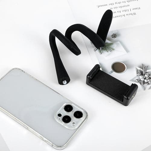 Stroller Phone Holder, Portable Flexible Cell Phone Holder Stand with Non-skidding Arm Grip Soft Alloy Phone Clamp Stroller Accessories for Baby Buggy Desk Handlebar Treadmill Pushchair — view 4