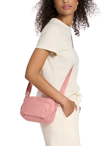 PUMA Women's Candid Nylon Crossbody with Removable Strap & Zip Pockets, Black, One Size