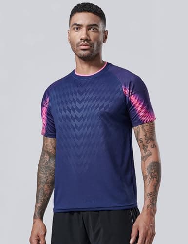 Liberty Imports 5 Pack Men’s Active Quick Dry Crew Neck T Shirts | Athletic Running Gym Workout Short Sleeve Tee Tops Bulk, Camo/Red/Navy/Black/Teal Blue, 3X-Large — view 5