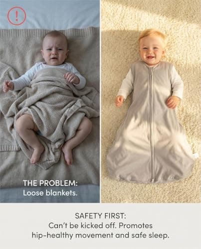 TURMEWU 3 Pack Baby Sleep Sack 6-12 Months 100% Organic Cotton, 0.5 TOG Lightweight Wearable Blanket, 2-Way Zipper Sleeping Bag, Cotton&Fawn&Grey — view 2