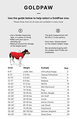 Goldpaw Stretch Fleece Dog Sweater - with Spandex for 4-Way Stretch - Soft, Comfortable Dog Coat - Machine Washable - Made in the USA - Paprika - Size 14