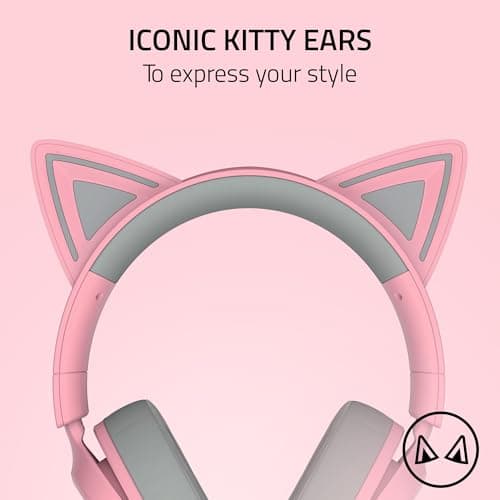 Razer Kraken Kitty V3 X Wired Gaming Headset, Kitty Ears, Pink
