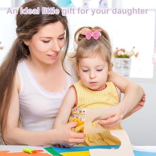 Toddler Girls Hair Ties, 24PCS Baby Flower Bows Hair Tie Cute Elastic Scrunchies, Seamless Ponytail Holders, Little Girls Hair Accessories for Thick Hair, Candy Colors — view 5