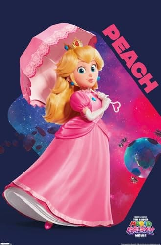 Nintendo The Super Mario Galaxy Movie (2026) - Peach Pose Wall Poster, 34L" x 22.4W", Unframed Version