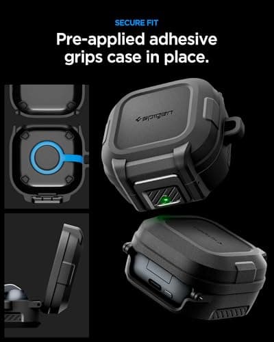 Spigen for Samsung Galaxy Buds 4 Pro Case, Galaxy Buds 4 Case (2026) Drop-Protection Cover with Secure Locking Protection - Matte Black — view 4
