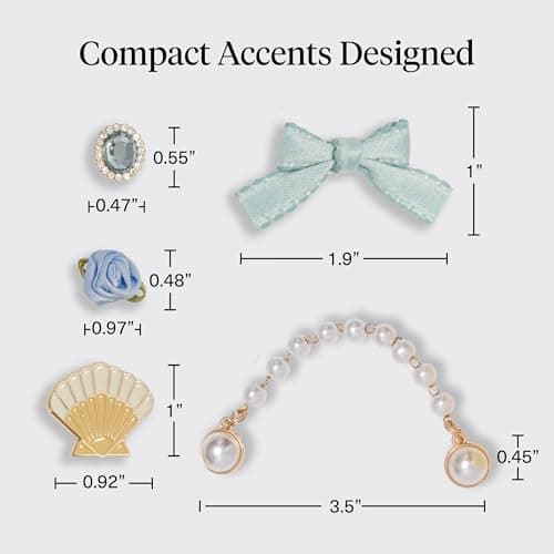 Kitsch KitschPop™Charm Sets – Interchangeable Charms For Hair Clips, Hair Brushes | Durable Assorted Cute Charms | Compatible with KitschPop™Hair Accessories - Coastal Cottage, 6pcs — view 4