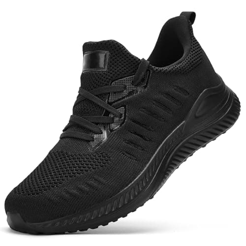 VRCLUB Mens Wide Shoes Slip on Walking Sneakers Breathable Tennis Running Gym Men Comfortable Black Workout Athletic Jogging 13