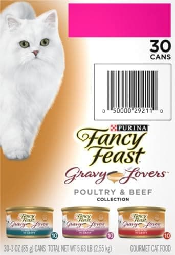 Purina Fancy Feast Gravy Lovers Poultry and Beef Grilled Gourmet Wet Cat Food Variety Pack - (Pack of 30) 3 oz. Cans — view 14