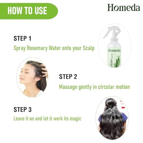 Rosemary Water for Hair Growth Spray (200ml) Romarin Eau Cheveux Hair Mist — view 3