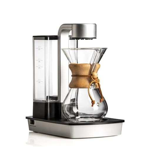 Chemex Ottomatic Pour Over Coffee Maker Set, 40 oz Capacity – Automatic Pour Over Machine with 6 Cup Glass Coffeemaker, Specialty Drip Brewer, Barista Quality Coffee System