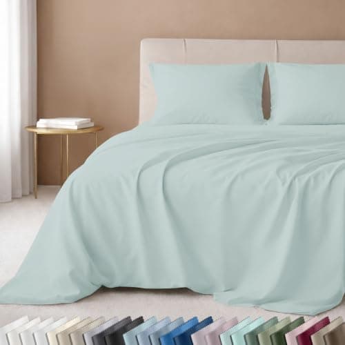 California Design Den 5-Star Hotel Quality 600 Thread Count 100% Cotton Sheets Set - Soft & Smooth Queen Sheet for Bed with Deep Pockets, Quality Beats Egyptian Cotton Claims (Seafoam)