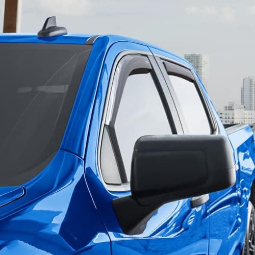 Goodyear Shatterproof in-Channel Window Deflectors for Chevrolet (Chevy) Silverado/GMC Sierra 1500 2019-2026 Crew Cab,Rain Guards,Window Visors,Vent Deflector, Truck Accessories,4pcs- GY007763 — view 4