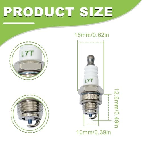 2-Pack BPM8Y Spark Plugs for NGK BPM8Y BPMR8Y, BPMR8Y Spark Plug Compatible with Echo SRM230 SRM 225 SRM210 Champion RCJ8Y Torch L8RTC, BPMR7A L7T Spark Plug Replaces for Echo A425000000 — view 3