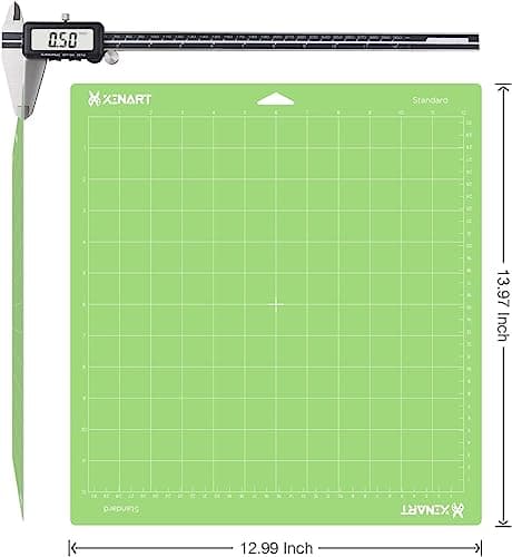 Xinart StandardGrip Cutting Mat for Cricut Maker 3/Maker/Explore 3/Air 2/Air/One(12x12 Inch, 3 Mats) Standard Adhesive Sticky Green Quilting Cricket Cutting Mats Replacement Accessories for Cricut — view 4