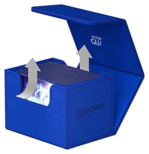 Ultimate Guard Sidewinder 100+, Deck Box for 100 Double-Sleeved TCG Cards, Blue, Magnetic Closure & Microfiber Inner Lining for Secure Storage — view 4