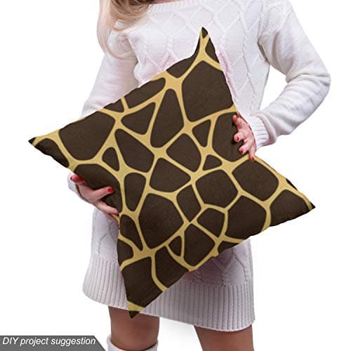Ambesonne Giraffe Fabric by The Yard, Abstract Animal Skin Modernized Prehistoric Motifs Design Illustration, Decorative Fabric for Upholstery and Home Accents, 3 Yards, Dark Brown — view 4