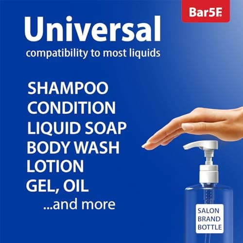 Bar5F Pumps for Shampoo and Conditioner Bottles, Salon-Brand Liters, 2 Pack — view 3