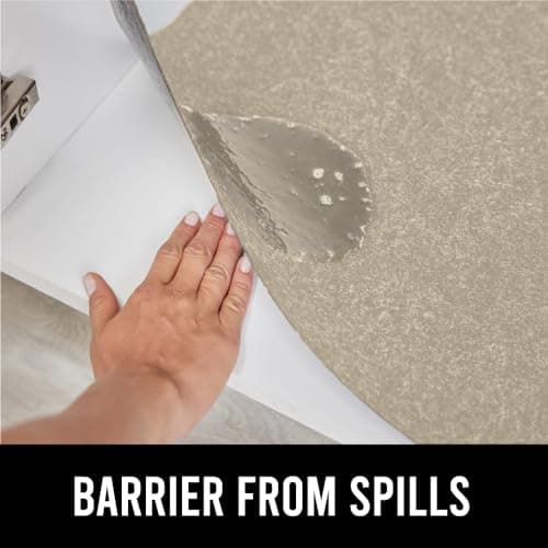 GORILLA GRIP LeakGuard Non-Adhesive Under Sink Mat for Kitchen Cabinet, Waterproof Quick Dry Shelf Liner, Durable Absorbent Felt Mats for Bathroom Sinks, Cabinets, Dresser, Easy to Trim, 24x30 Beige — view 7