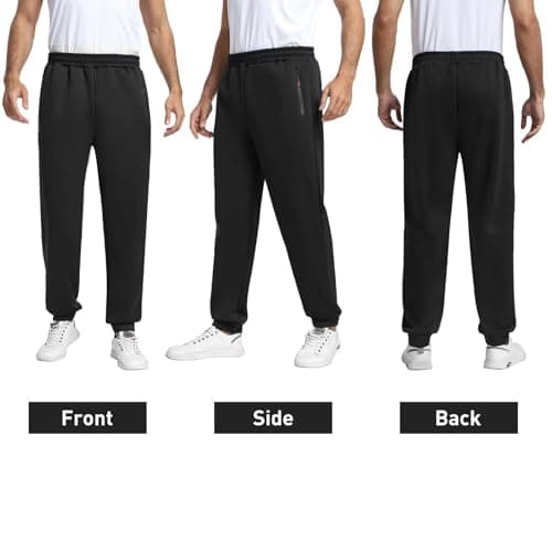 KGKE Men's Sweatpants Athletic Pants with Pockets,Jogger for Men Black/Black/Grey/Dark Grey/Navy L — view 2