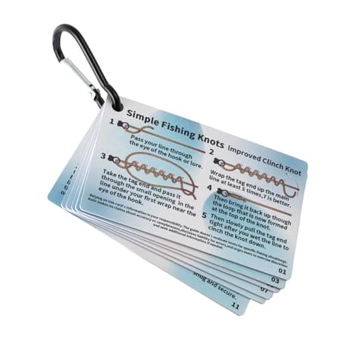 1 Set Fishing Knot Tutorial Knot Guide Cards Including 12 Step by Step Diagrams Practical Design for Outdoor Knots Guide Card
