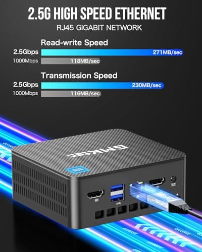 GMKtec Mini PC Intel Core i3-10110U Processor (Beats 4300U/N150) 8GB DDR4 256GB SSD i226-V RJ45 Ethernet Desktop Computer 4K Dual/ 4X USB3.2/ WiFi 6 BT5.2/ Nucbox G3 Pro — view 5