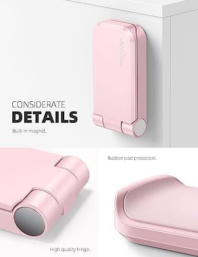 Lamicall Headphone Stand, Sticky Headset Hanger - Adhesive Headphone Holder Hook Mount, Headset Stand Holder Clip Under Desk, Earphone Clamp for Airpods Max, HyperX, Sennheiser, Pink — view 5