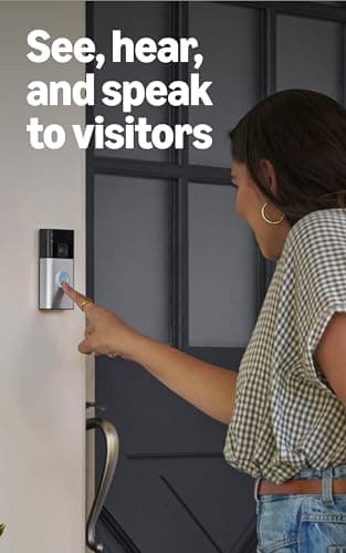 Ring Battery Doorbell, Home or business security with Head-to-Toe video, Live View with Two-Way Talk, and Motion Detection & Alerts, Satin Nickel — view 4