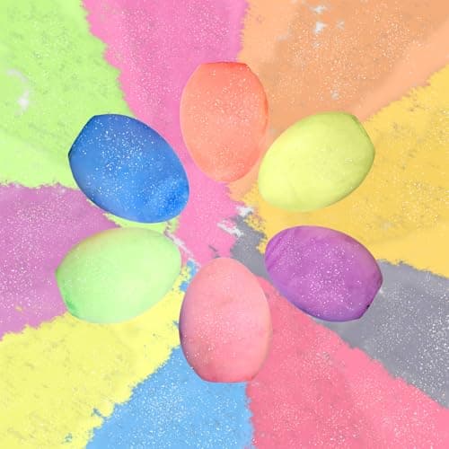 Kid Made Modern Glitter Easter Egg - Set of 6 Egg-Shaped Colored Chalks for Kids, Washable Outdoor Drawing Chalk for Easter Basket Stuffers, Spring Crafts & Egg Hunt Fun, Ages 3+ & Beyond — view 5