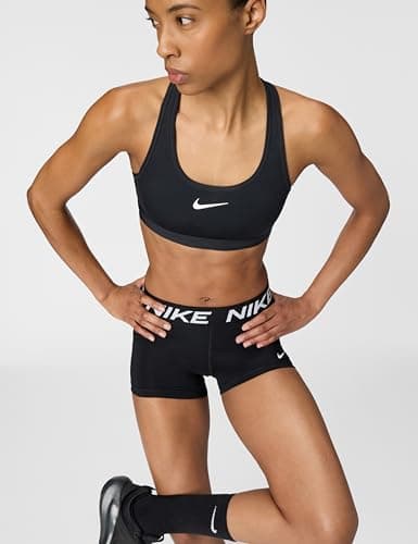Nike Women's Victory 3in Short, Black/White, Medium — view 4
